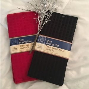 Red & Black Dish Drying Mats